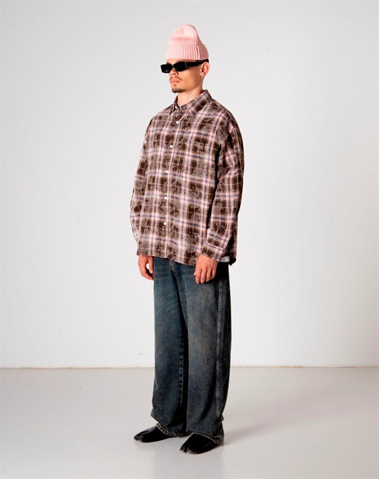  WBJong Check Skjorte - Brown/Check